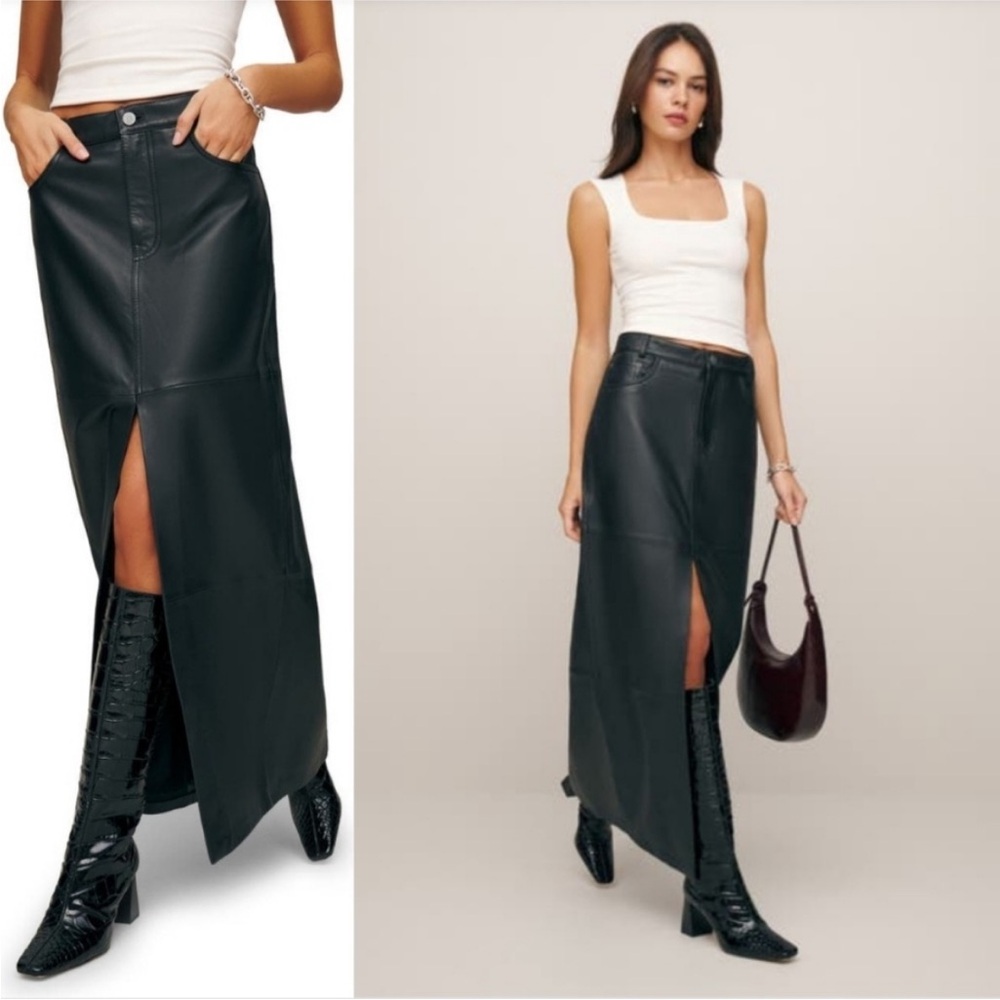 Reformation Black Maxi Skirt